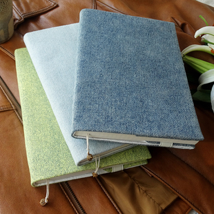 耐磨牛仔书皮笔记本书套布艺石磨水洗加厚a5a6可定制原创新款书衣