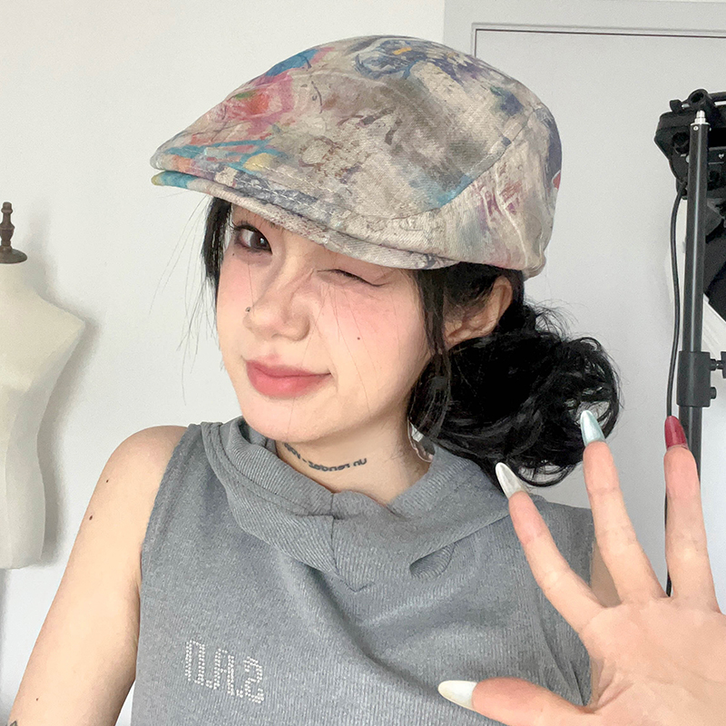 扎染涂鸦小众设计前进帽