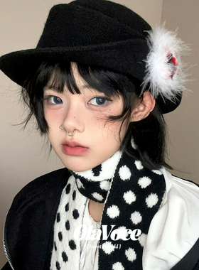 贵气千金~ola法式原创高级感礼帽卷边优雅显脸小渔夫帽复古盆帽女