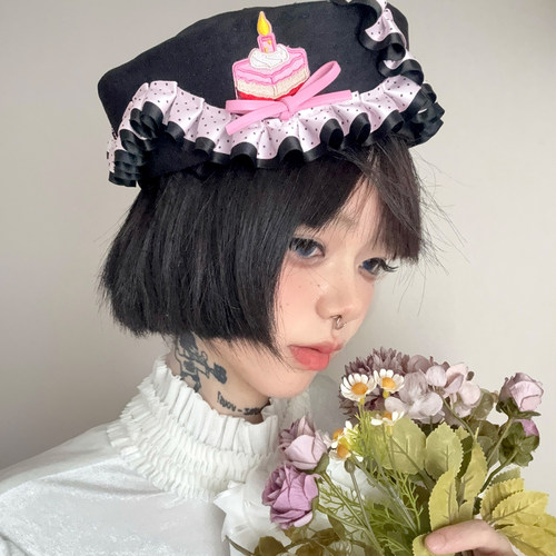 甜美蝴蝶结生日礼帽女