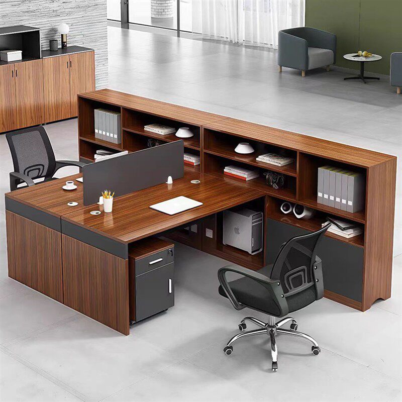 员工位办公室办公桌职员桌财务办公桌椅组合简约现代屏风卡座二人