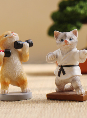 小猫摆件猫咪可爱桌面日系装饰
