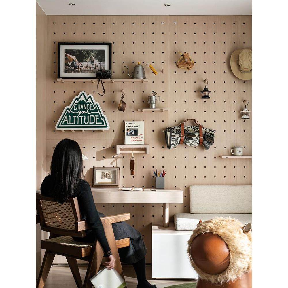 实木洞洞板北欧墙上装饰隔板置物架层板入户木质装饰玄关收纳架,住宅家具,搁板/置物架/家用陈列架,淘宝优惠券,粉丝福利购,淘宝优惠卷