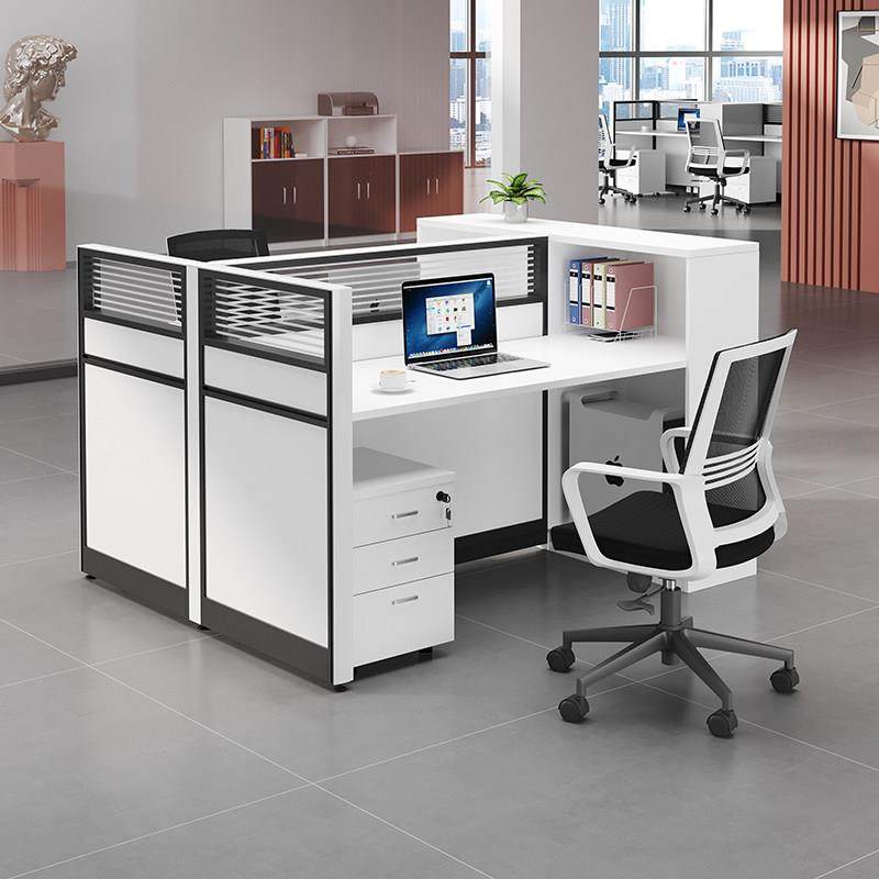 白色办公室桌屏风卡位面对面对坐员工位财务桌双人卡座简约格子间,商业/办公家具,组合/屏风工作位,淘宝优惠券,粉丝福利购,淘宝优惠卷