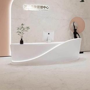 科技公司前台美容院收银台售楼部接待台饭店酒店大堂吧台桌服务台