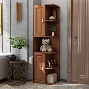 新中式转角柜墙角柜三角鞋柜拐角边角角落收纳置物架客厅阳台边柜