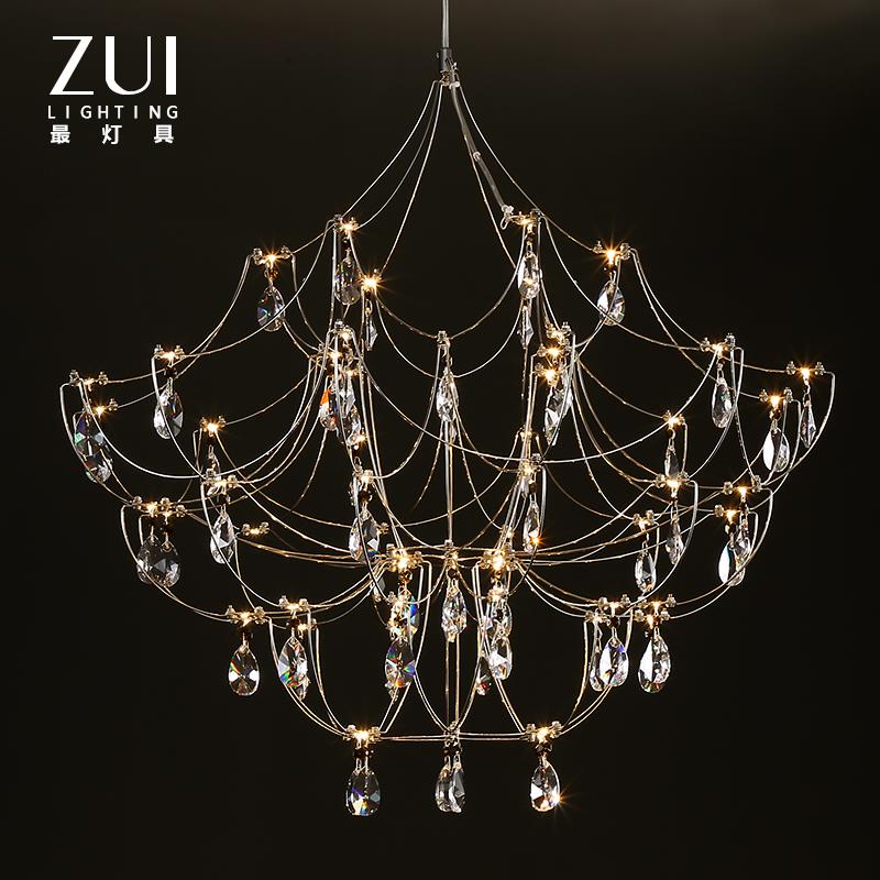 新款光立方满天星萤火虫吊灯别墅挑空大厅现代大气轻奢创意灯具