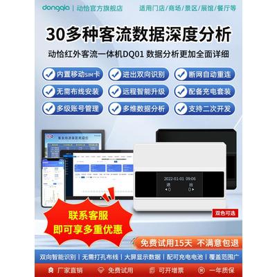 免布线丨动恰4G版智能红外客流量计数器人流量人数统计器门店公厕