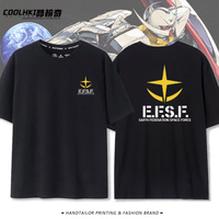 动漫机动战士高达EFF地球联邦军阿纳海姆公司周边纯棉短袖t恤男款