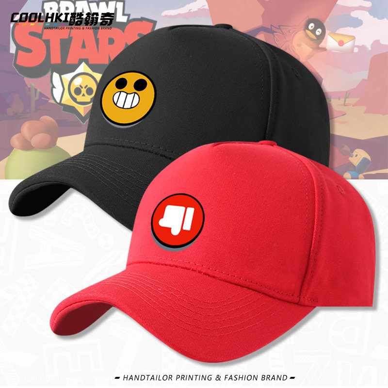 荒野乱斗BrawlStars宙斯红拇指游戏周边鸭舌帽子棉吸汗遮阳棒球帽
