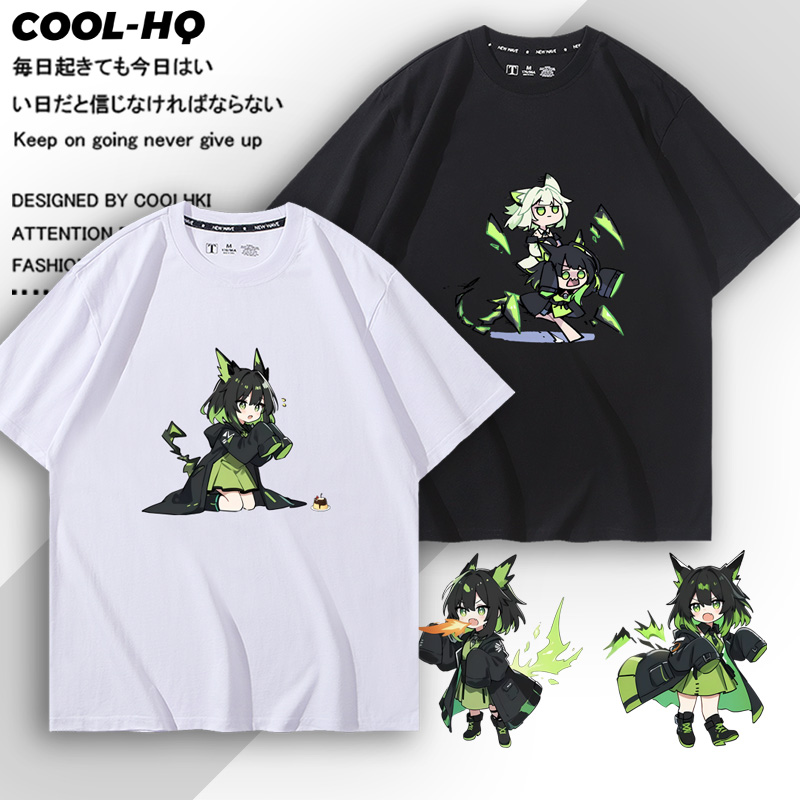 卡通Q版Mon3tr凯尔希M3游戏周边纯棉短袖男女半袖T恤新款上衣服夏