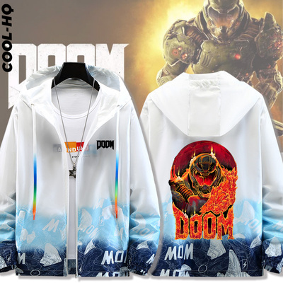 毁灭战士游戏周边PS4 XBOX防晒衣男女新款宽松连帽外套薄款上衣夏