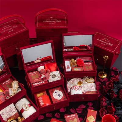 伴手礼女伴娘结婚高级感化妆镜送闺蜜小众实用姐妹团高档手提礼盒