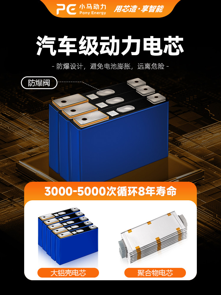 小马动力三轮车电动车锂电池四轮电瓶车大容量蓄电池60v72v48v伏