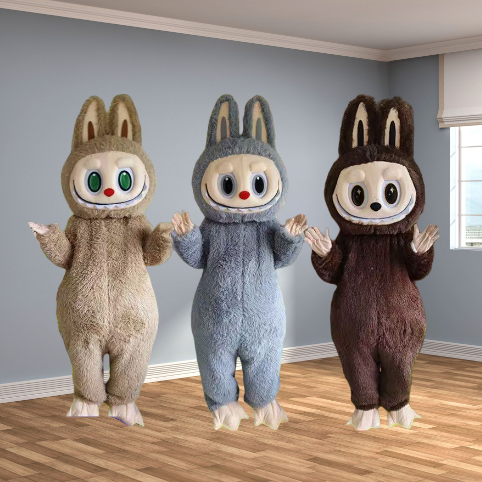 拉布布卡通人偶服装zimomo泡泡玛特精灵LABUBU充气人偶玩偶cos服