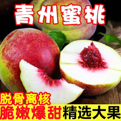 山东青州蜜桃5斤冬雪桃子新鲜毛桃当季孕妇水果正宗脆甜蜜桃桃子