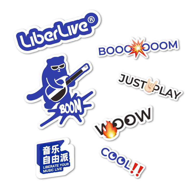 LiberLive 品牌限定贴纸（弹就完事儿了） 吉他贴纸 个性装饰贴