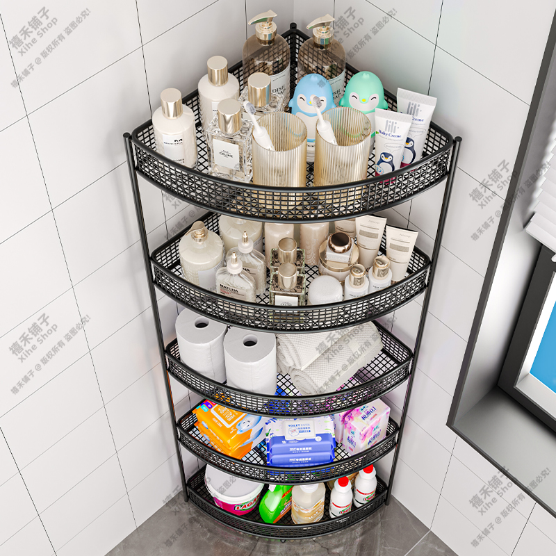 卫生间置物架落地式浴室三角架