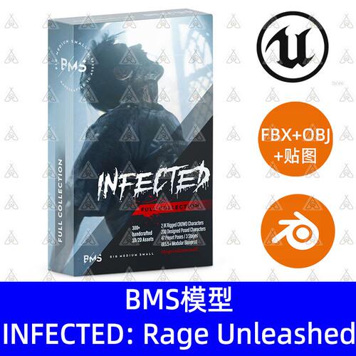BMS绑定丧尸僵尸变异感染者Infected Collection模型Blender/UE