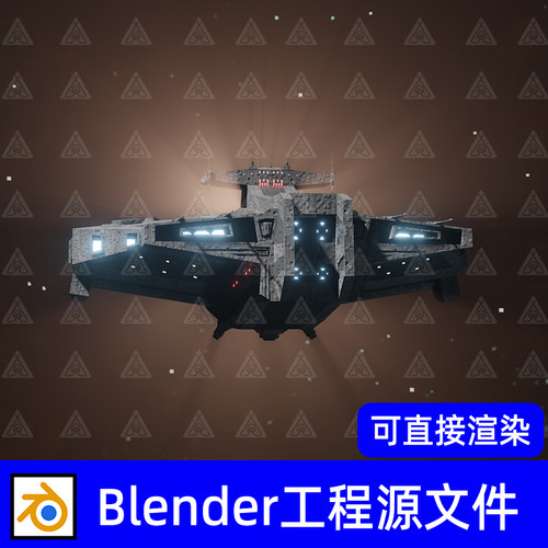 Blender科幻外星基地场景月球基地未来飞船3d模型建模工程文件