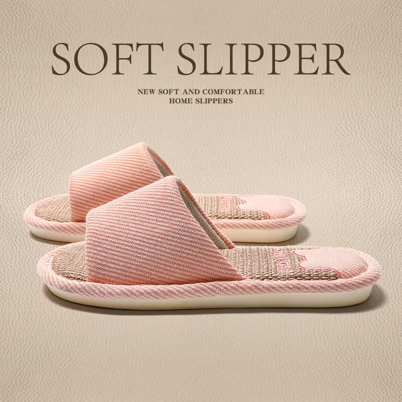 亚麻拖鞋女2026新款四季通用室内家居防滑防臭吸汗静音棉麻拖鞋男