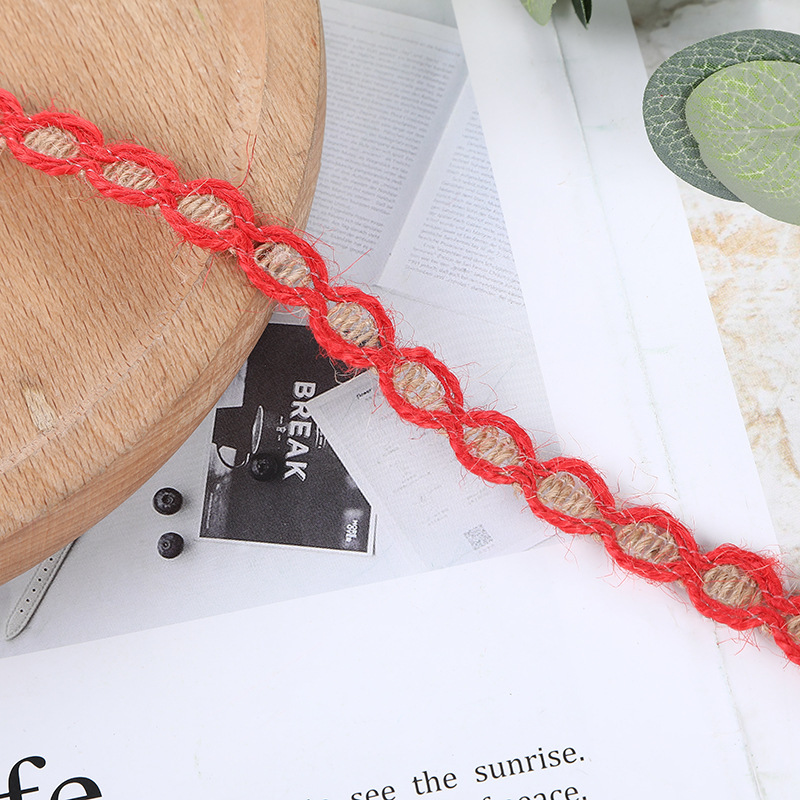 现货编织麻绳花边,一扎100米麻布织带装饰纺织辅料花边