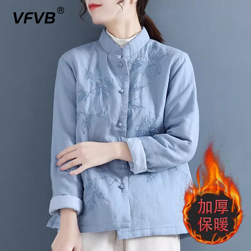 短款轻薄棉服薄款女冬季2024新款大码夹棉外套秋冬新中式国风棉衣