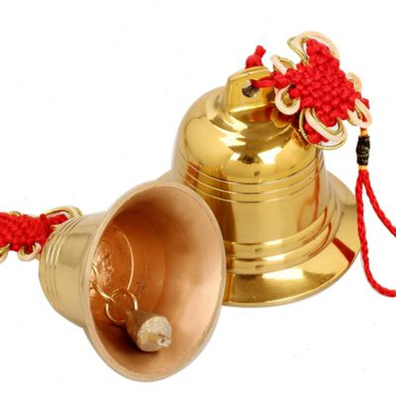 厂广缘德铜铃铛风铃挂件铜钟挂饰中式简约铜铃摆件狗铃铛家居门装