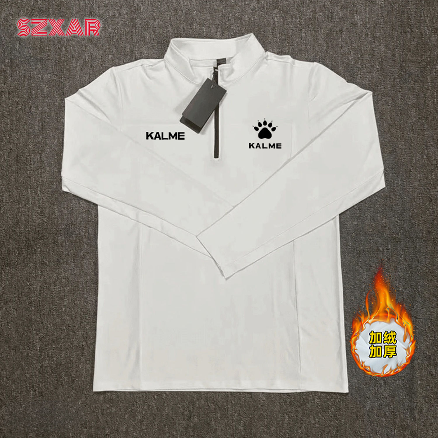 卡尔秋季半拉链长袖足球服跑步男篮球体育训练服速干健身运动上衣