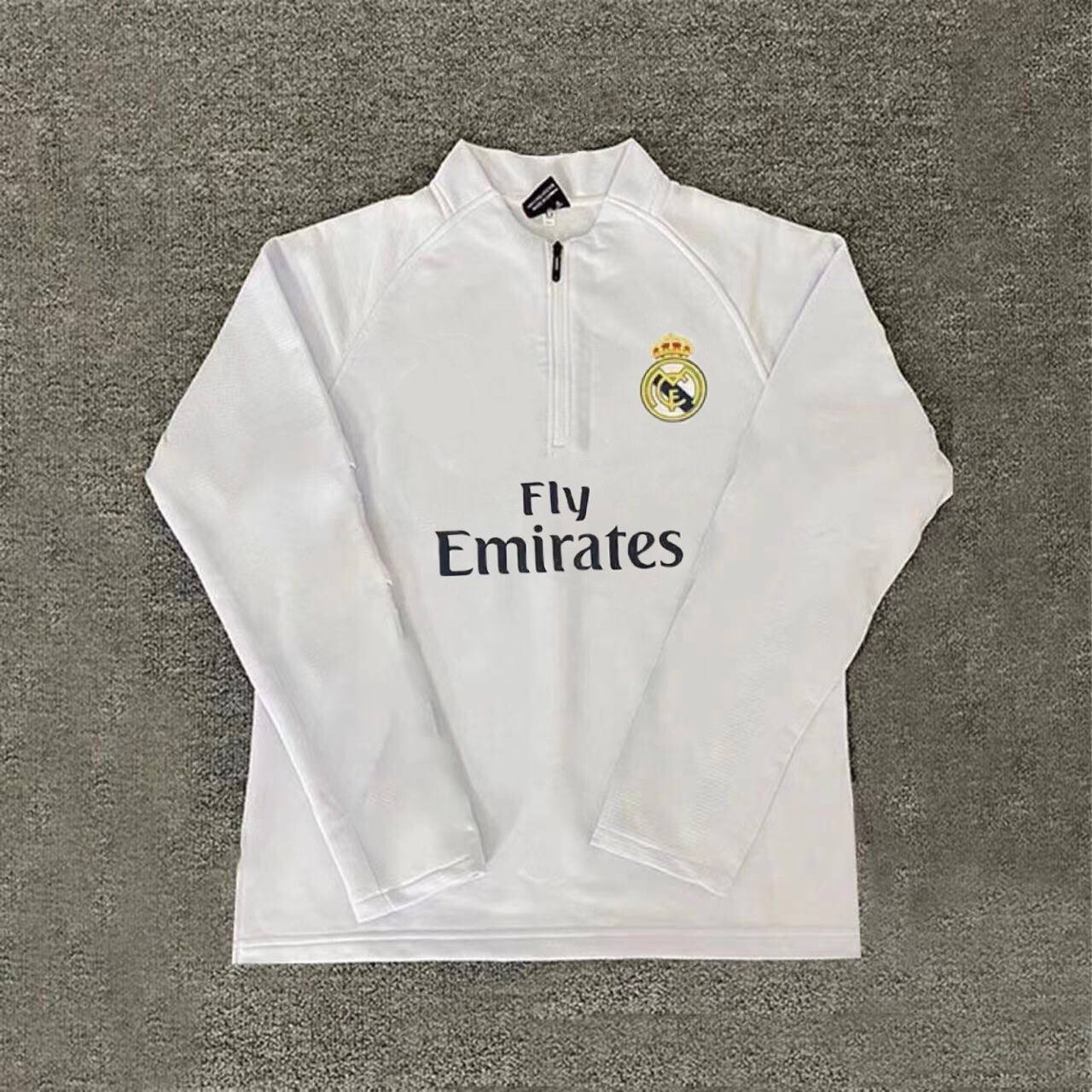 2526皇马姆巴佩训练服男秋季速干半拉链上衣莫德里奇同款足球长袖