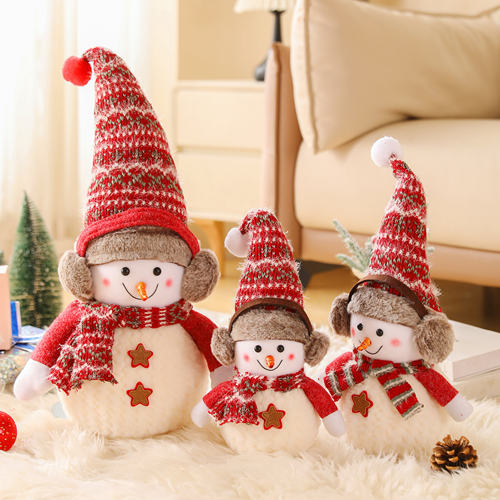 圣诞节装饰可爱雪人玩偶橱窗装饰