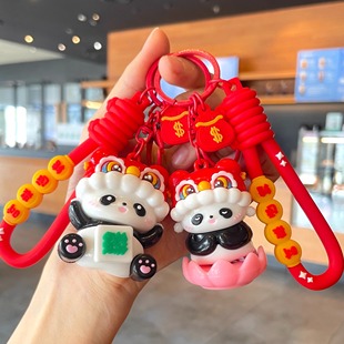 文创熊猫挂件中国风创意礼物卡通熊猫公仔钥匙扣纪念品送老外礼物