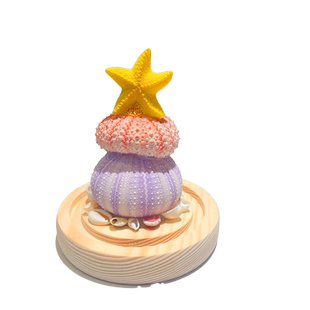 活动礼品贝壳灯手工diy海胆发光小夜灯材料包纪念品礼物工艺品灯