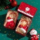 圣诞节礼物毛线钩织钥匙扣圣诞老人平安夜装 饰品儿童铁盒挂件礼物