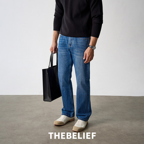 赤耳丹宁LVC定制面料微喇牛仔裤