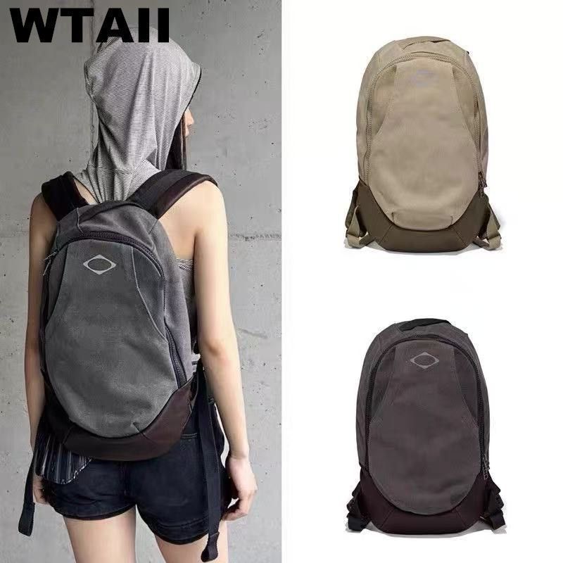 韩国新款 mschf25夏款水洗做旧工业复古拼接双肩包背包