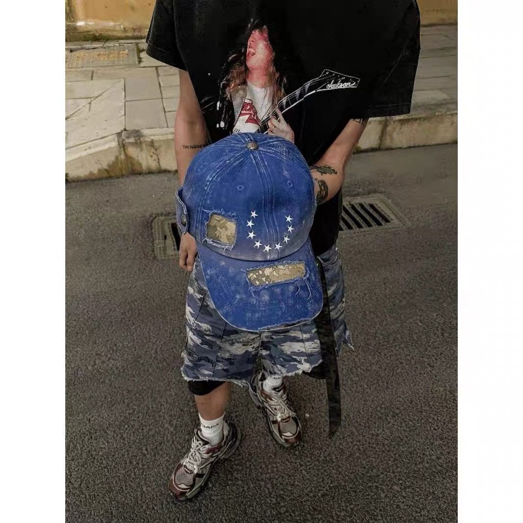 破洞水洗棒球帽春秋户外出游遮阳鸭舌帽复古欧美光板软顶做旧帽子,运动/瑜伽/健身/球迷用品,棒球帽,淘宝优惠券,粉丝福利购,淘宝优惠卷