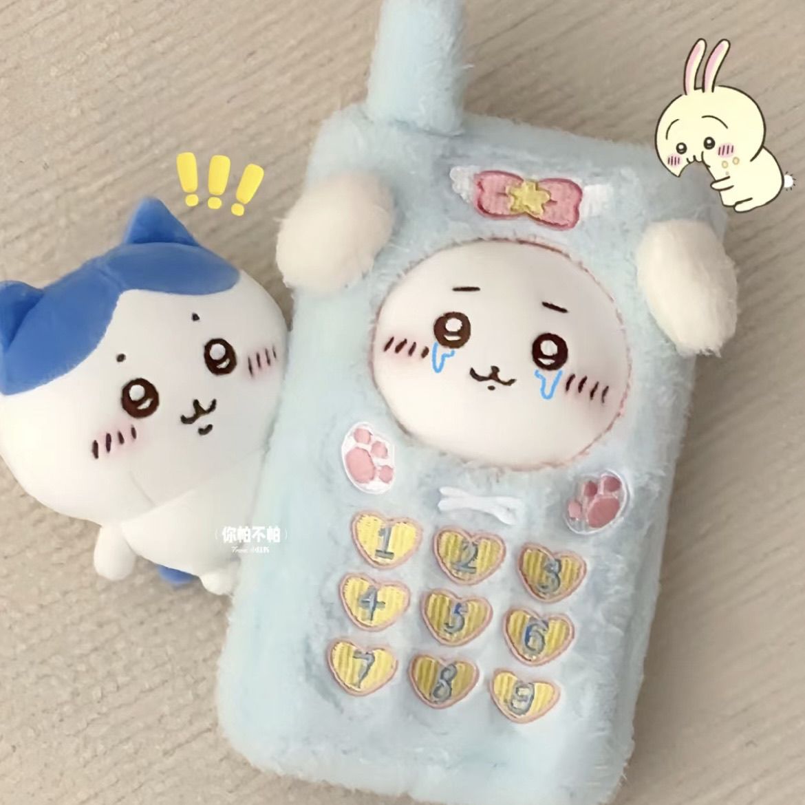 可爱卡通chiikawa 小八飞鼠小脚手机娃衣 猫猫手机 10cm 娃衣