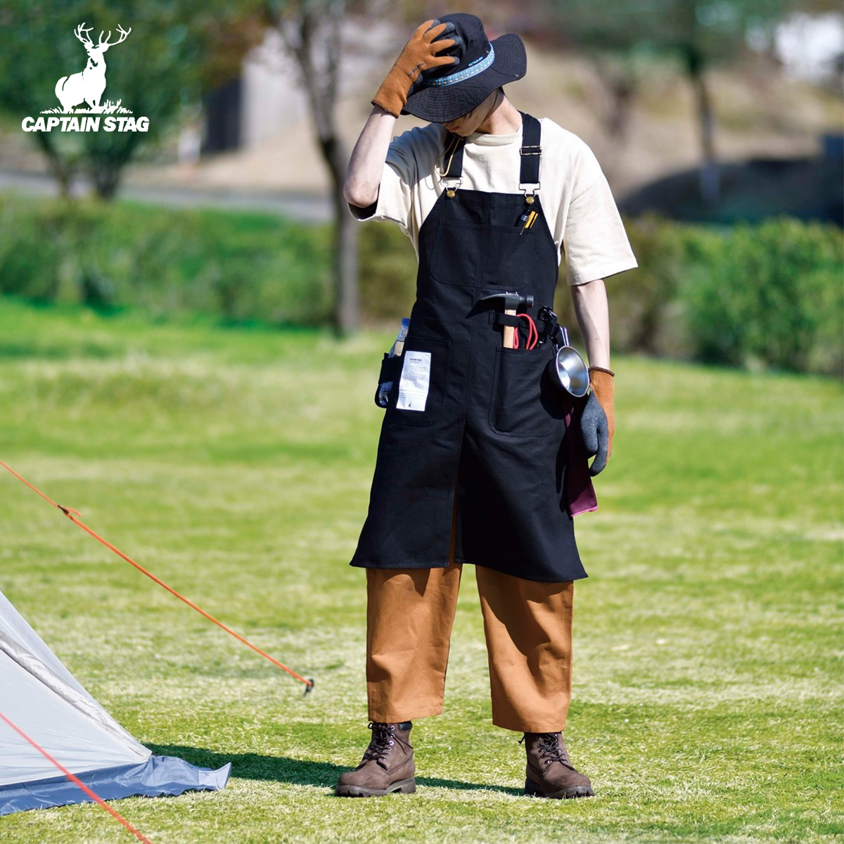 CAPTAINSTAG美式露营围裙烧烤