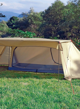 CAPTAIN STAG 庇护所帐篷单人户外露营便携防风雨双层帐过夜天幕