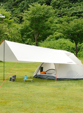 CAPTAIN STAG 圆顶帐篷户外便携折叠露营装备防风雨四季双层防晒