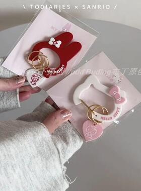 新款可爱三丽鸥系列可爱kittyHello美乐蒂登山扣包包挂件钥匙扣