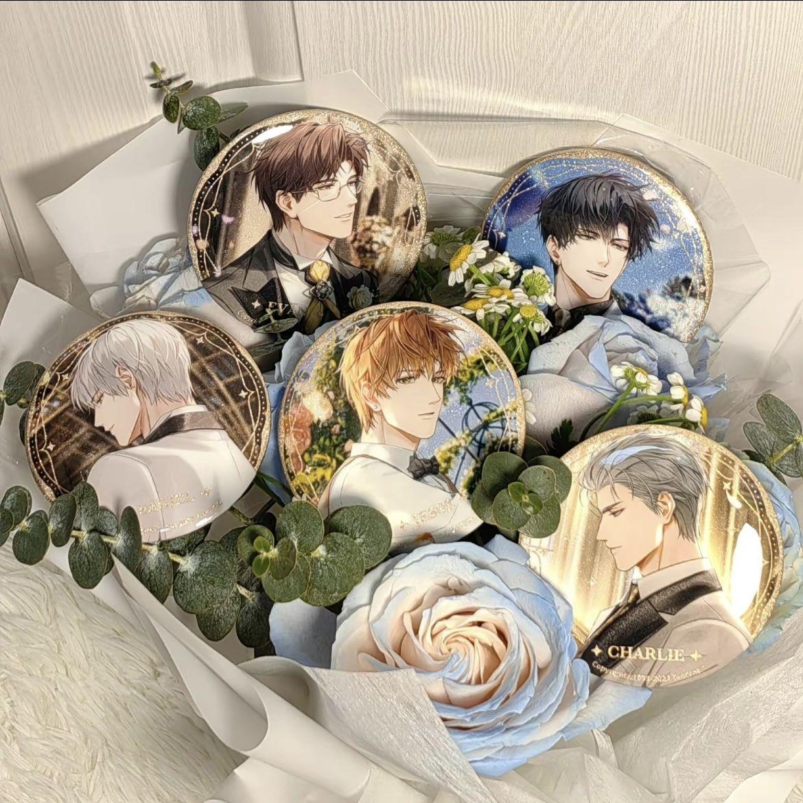 光与夜之恋繁华与序章系列吧唧查理苏齐司礼婚谷自制吧唧周边谷子