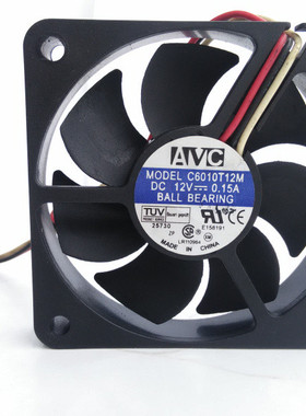 原装AVC C6010T12M 12V 0.15A 6CM超薄电脑机箱CPU滚珠散热风扇
