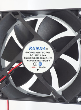 全新RUNDA RS9225B12M-F DC12V 0.25A 9cm电焊机 变频器散热风扇