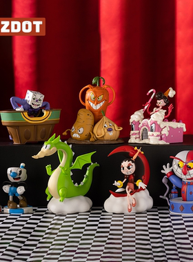 PLZDOT正版 茶杯头大冒险周边系列盲盒 潮玩周边玩具摆件生日礼物