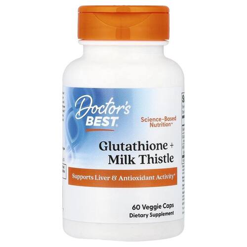 Doctor's Best多特倍斯奶蓟谷胱甘肽硒素食胶囊护肝营养补充剂