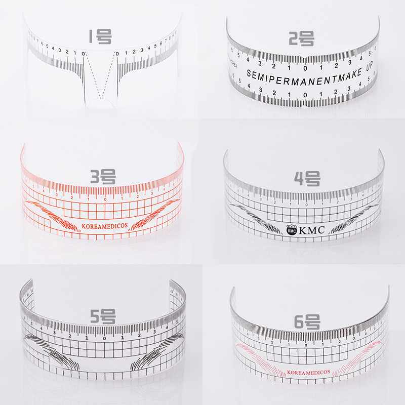 纹绣色料标准尺KMC纹眉眉尺定位尺 纹绣韩式眉雾眉眉毛左右匀称尺