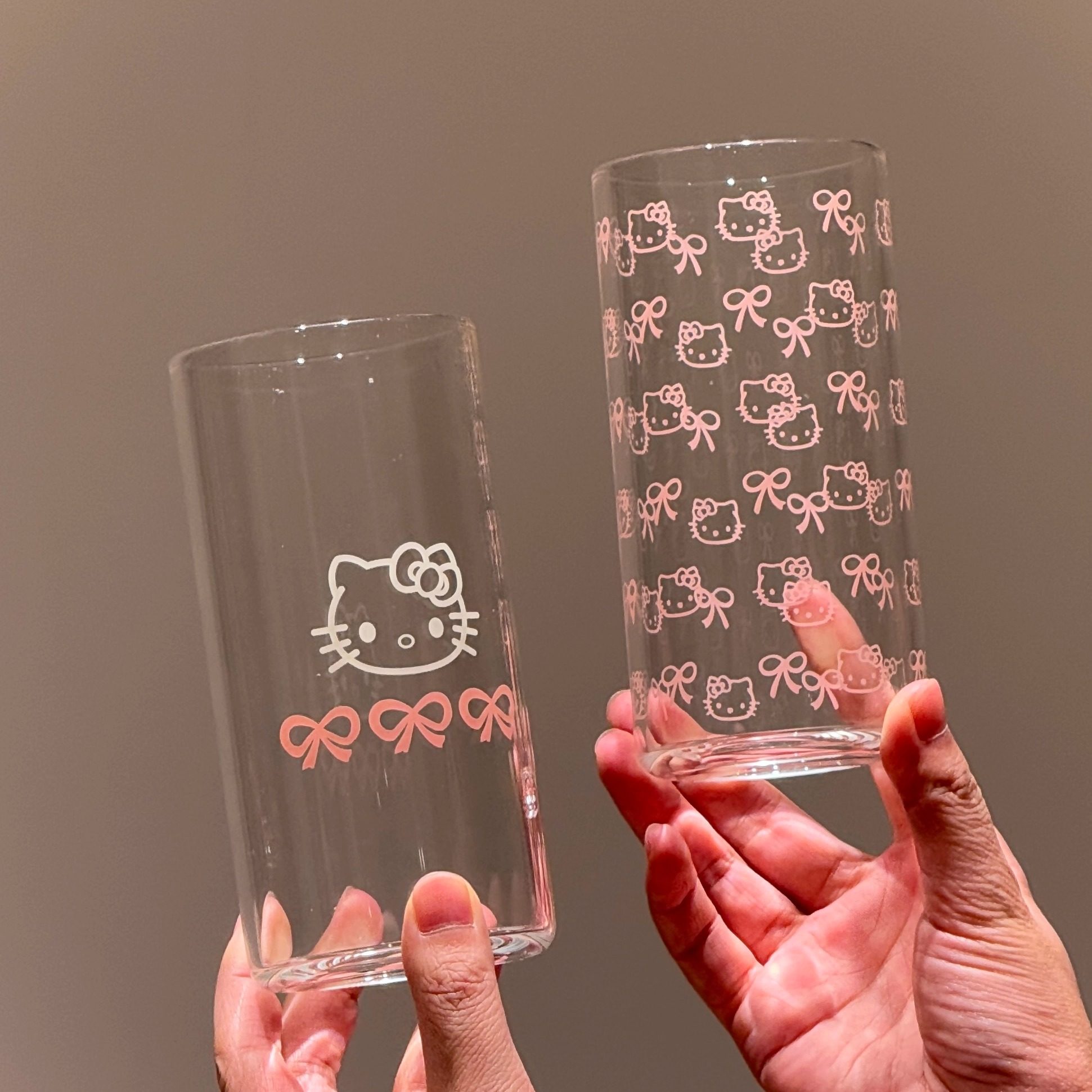 kt猫原创玻璃杯家用喝水杯子果汁杯高颜值创意可爱少女心创意礼物