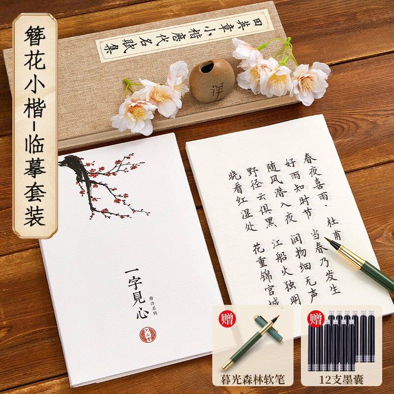 簪花小楷治愈练字初学古诗词不透可选字帖钢笔式毛笔临摹字帖套装